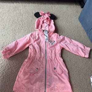 Disney Pink Minnie Hooded windbreaker jacket with Ears